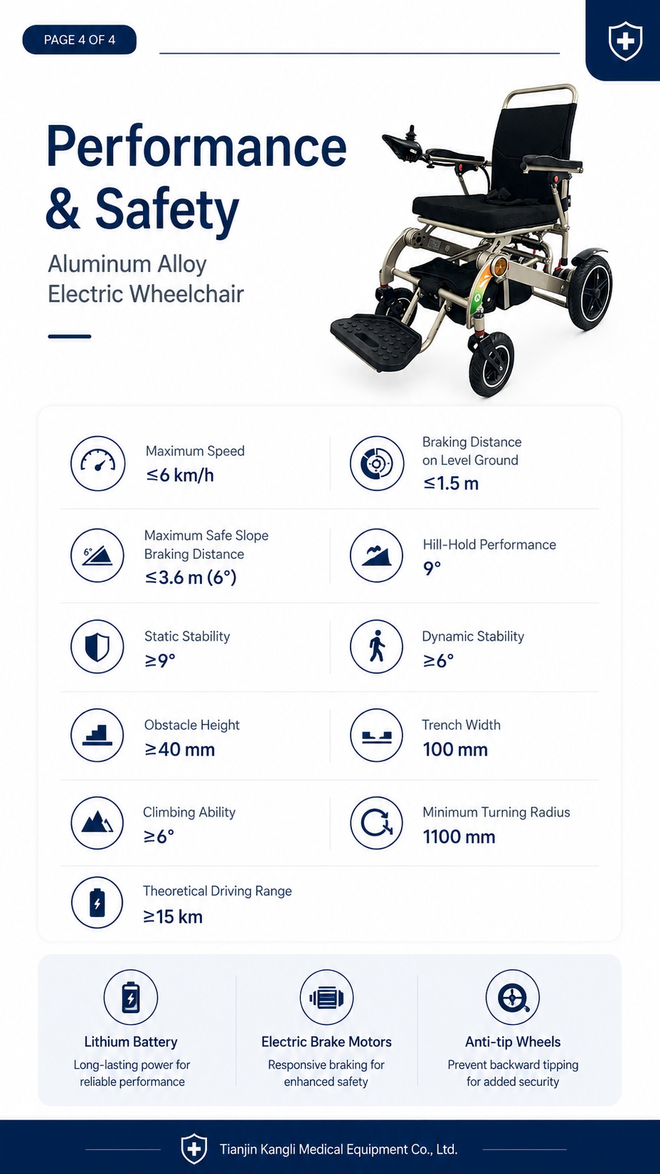 Aluminum Alloy Electric Wheelchair with Lithium Battery (4) Aluminum Alloy Electric Wheelchair with Lithium Battery (4)