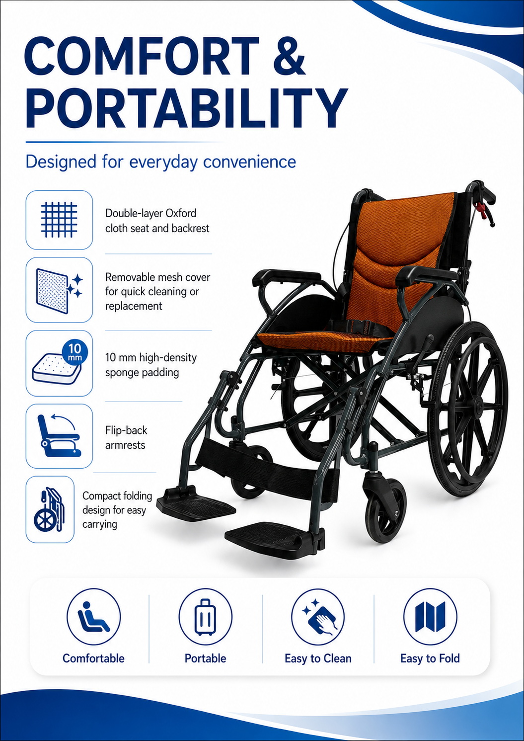 Aluminum Alloy Soft Seat Wheelchair (3) Aluminum Alloy Soft Seat Wheelchair (3)