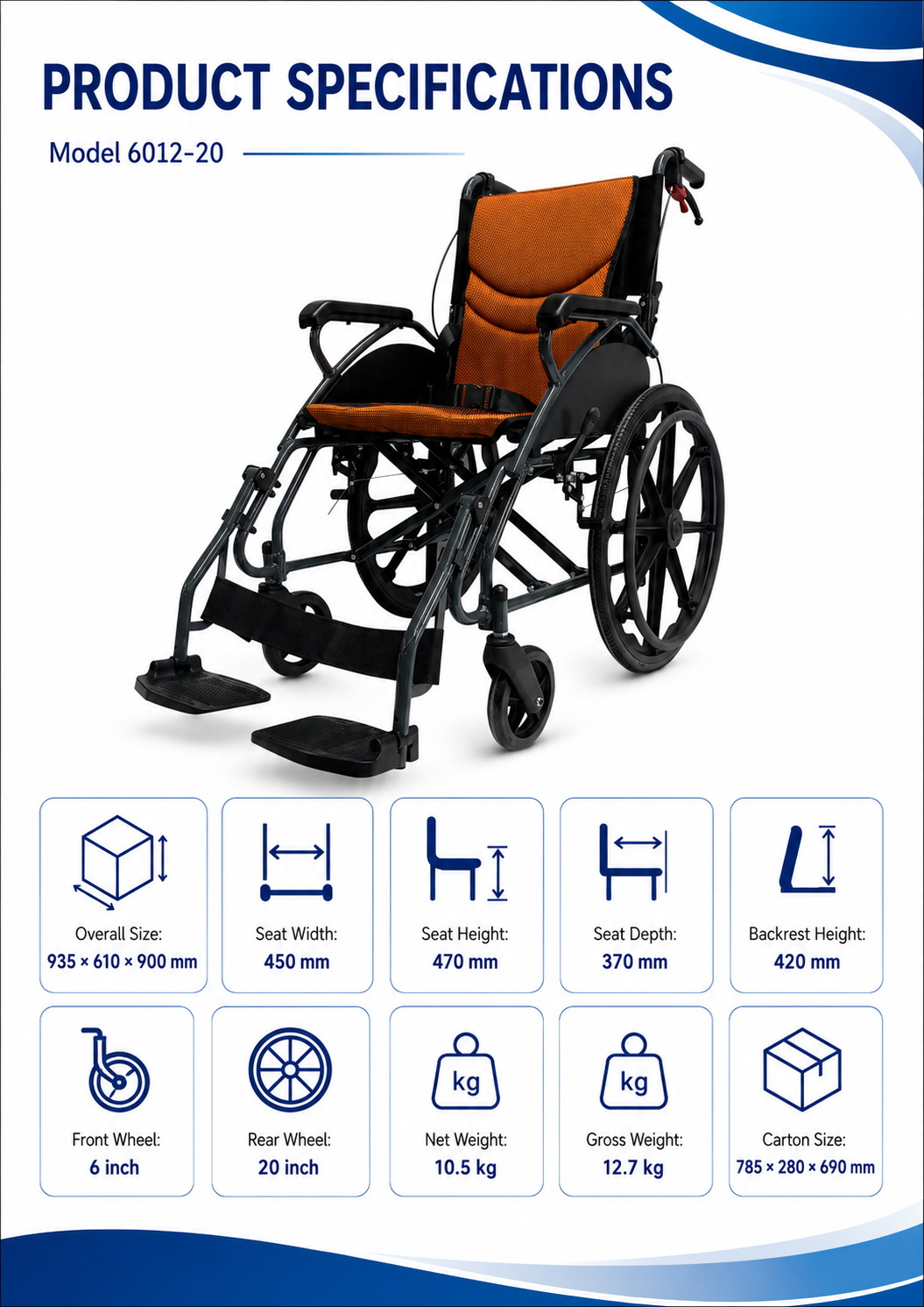 Aluminum Alloy Soft Seat Wheelchair (2) Aluminum Alloy Soft Seat Wheelchair (2)