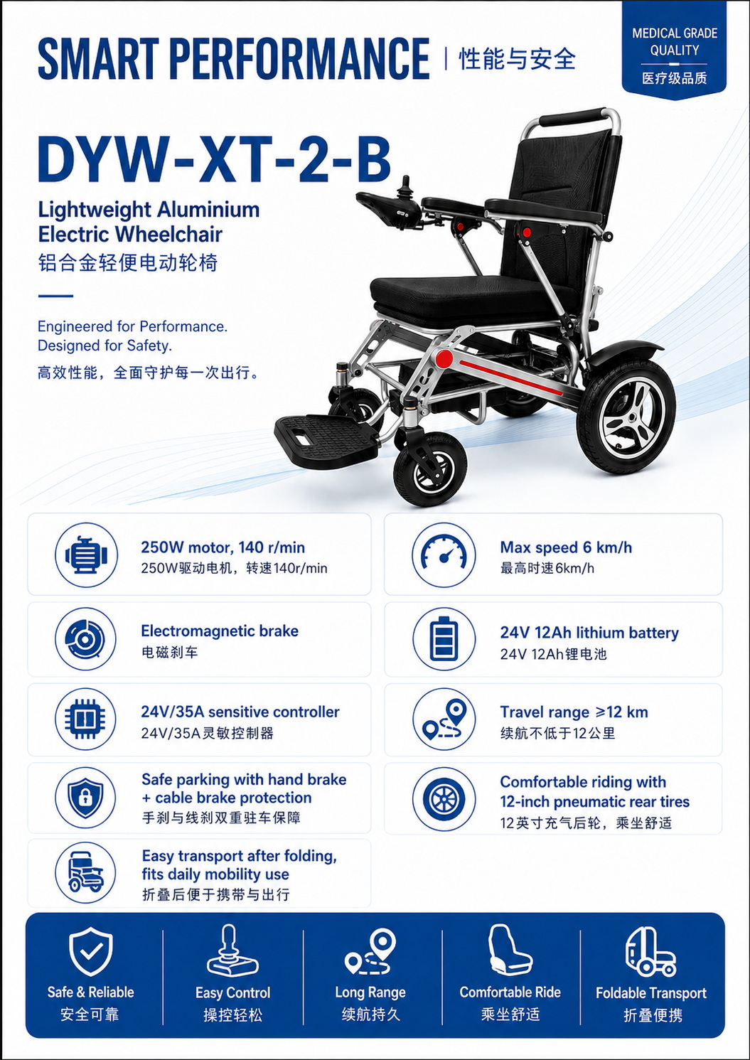 Lightweight Aluminum Alloy Electric Wheelchair (4) Lightweight Aluminum Alloy Electric Wheelchair (4)