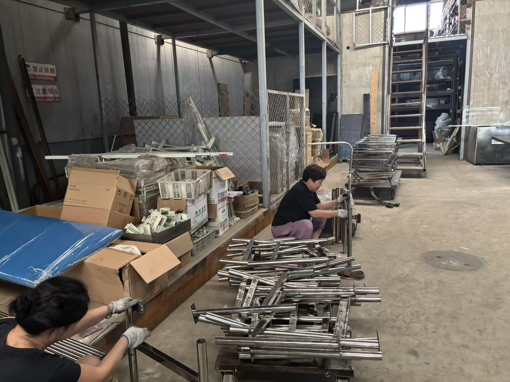 A corner of the factory warehouse