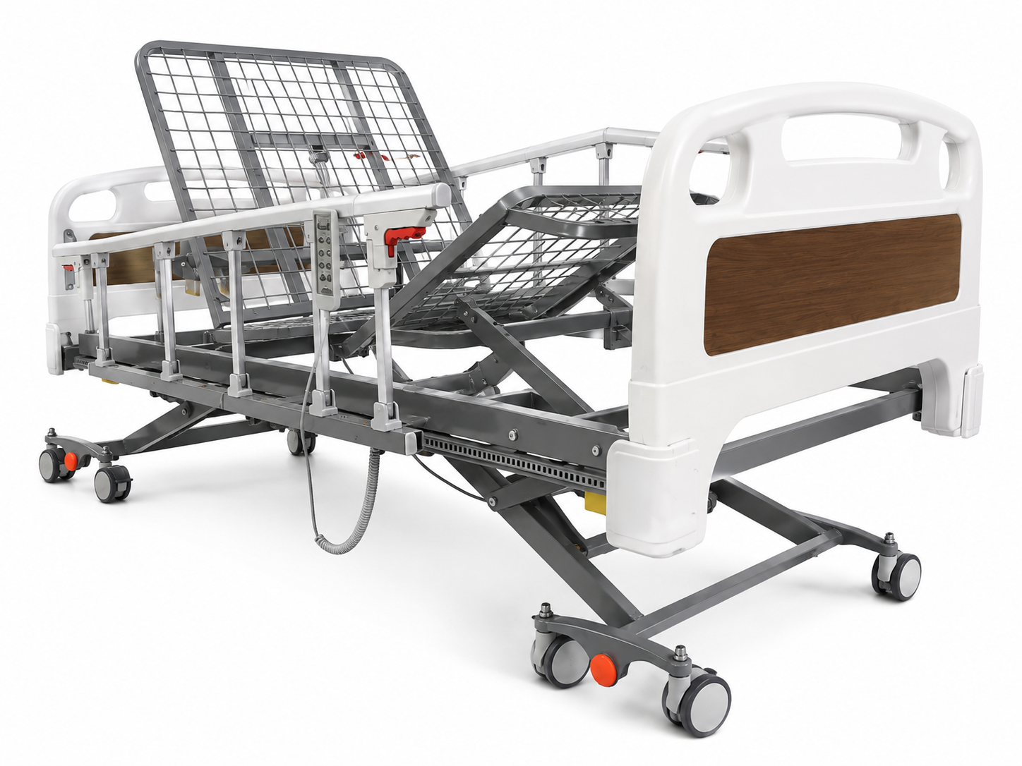 Side detail of the five-function ultra-low bed