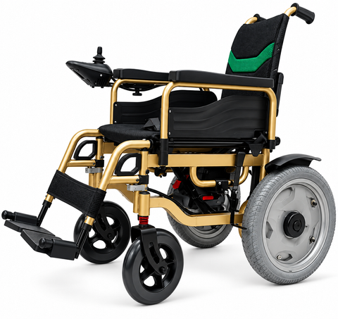 Steel Tube Electric Wheelchair with Foldable Frame
