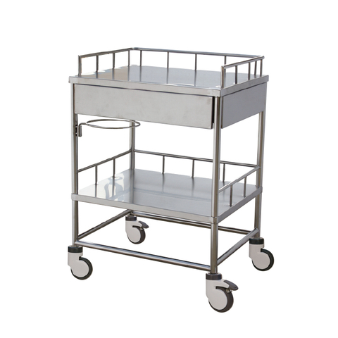 Stainless Steel Double-Layer Treatment Cart