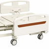 Two-Function Center Brake Manual Hospital Bed With Wood Grain Bedhead
