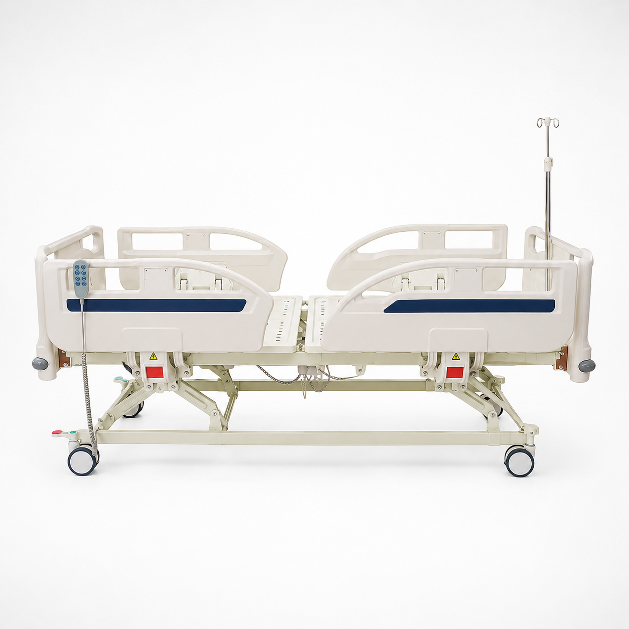 Three-Function Electic Hospital Bed With Blue Bedhead