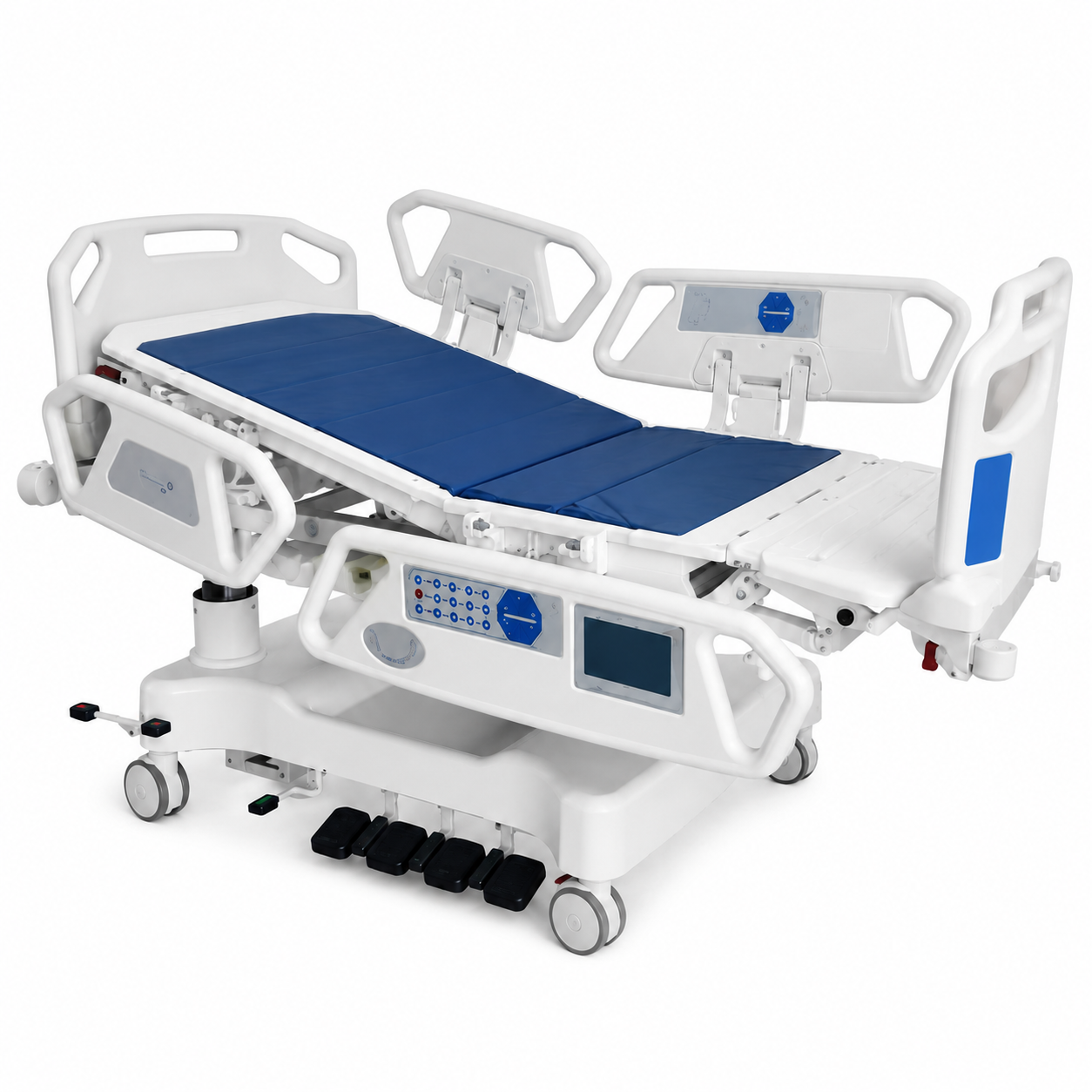 10 Function Electric Bed Side View Diagram