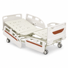 Two-Function Center Brake Manual Hospital Bed With Wood Grain Bedhead
