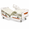 Two-Function Center Brake Manual Hospital Bed With Wood Grain Bedhead