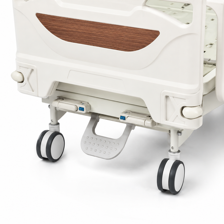 Details of the manual two-function wood-grain bed brake.png
