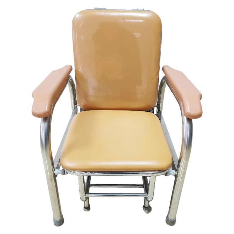 Brown Stainless Steel Attendant Chair