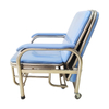 Blue Stainless Steel Attendant Chair