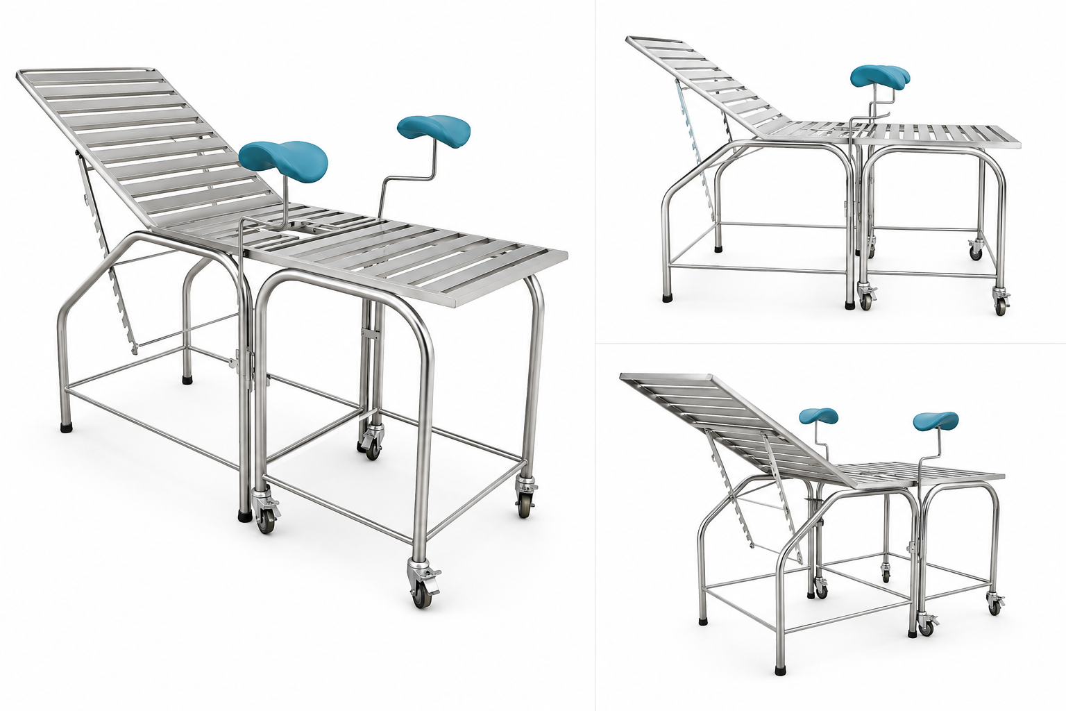 Stainless Steel Gynecological Examination Dual-Use Bed