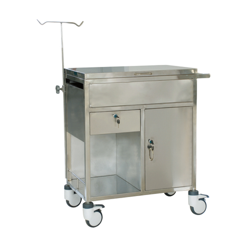 Stainless Steel Single-Door Emergency Trolley