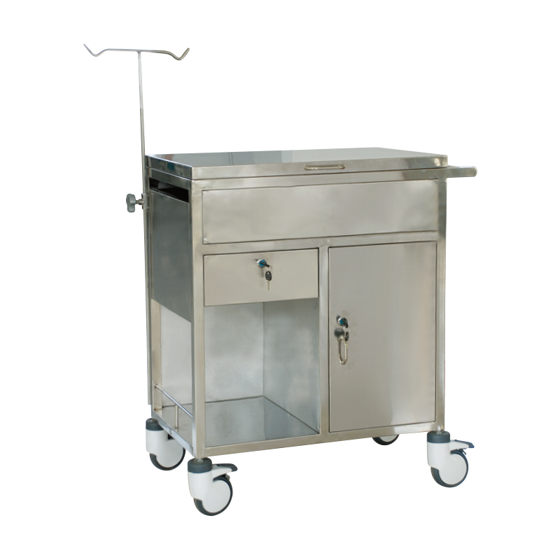 Stainless Steel Single-Door Emergency Trolley