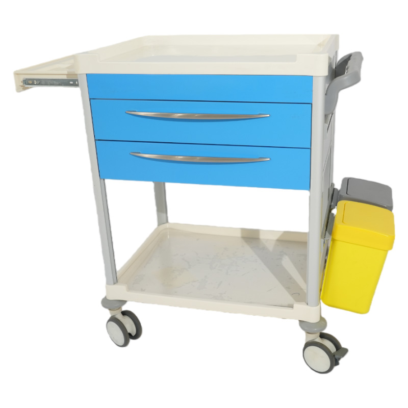 Two Drawer Blue Treatment Trolley