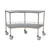 Stainless Steel Fan-Shaped Instrument Table