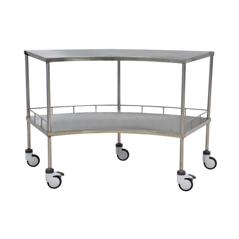 Stainless Steel Fan-Shaped Instrument Table