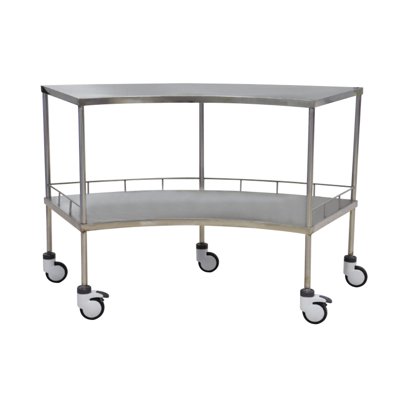 Stainless Steel Fan-Shaped Instrument Table