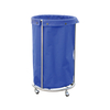 Stainless Steel Cylindrical Laundry Bag Cart