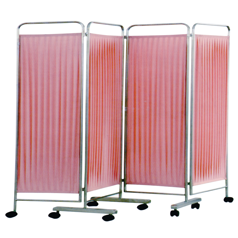 Stainless Steel Four-Panel Pink Screen Round Tube