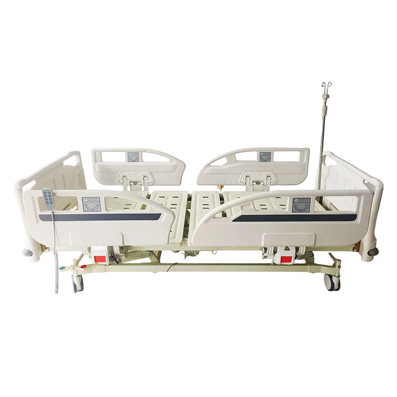 Three-Function Electic Hospital Bed With Blue Bedhead