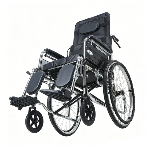 Chrome-Plated Full Reclining Wheelchair