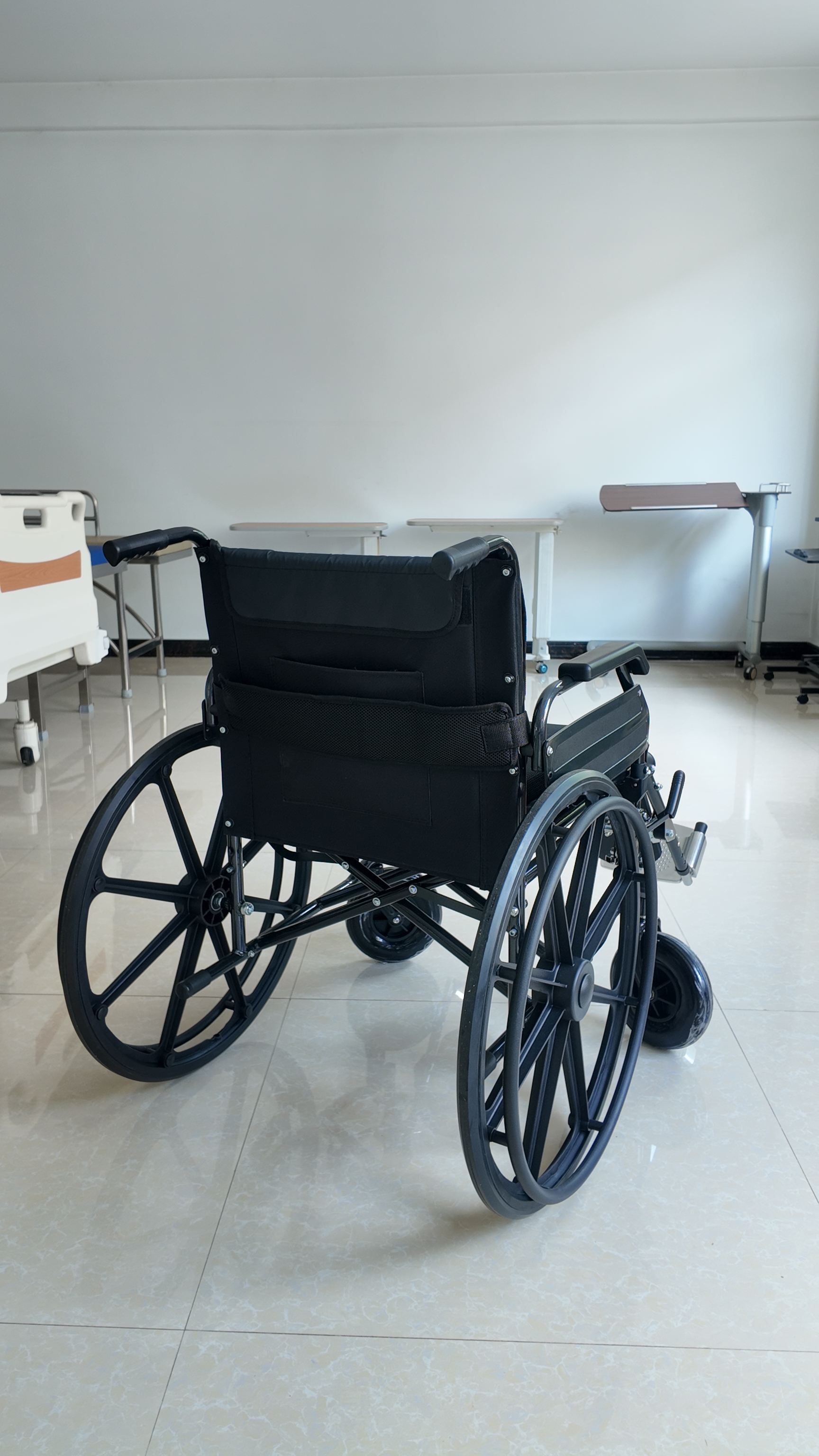 Back view of the KLM-11 extended model wheelchair illustration