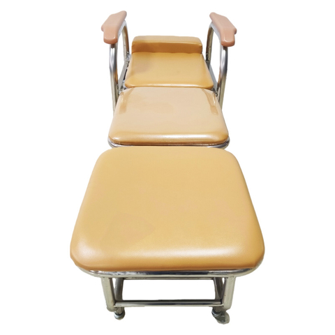 Brown Stainless Steel Attendant Chair