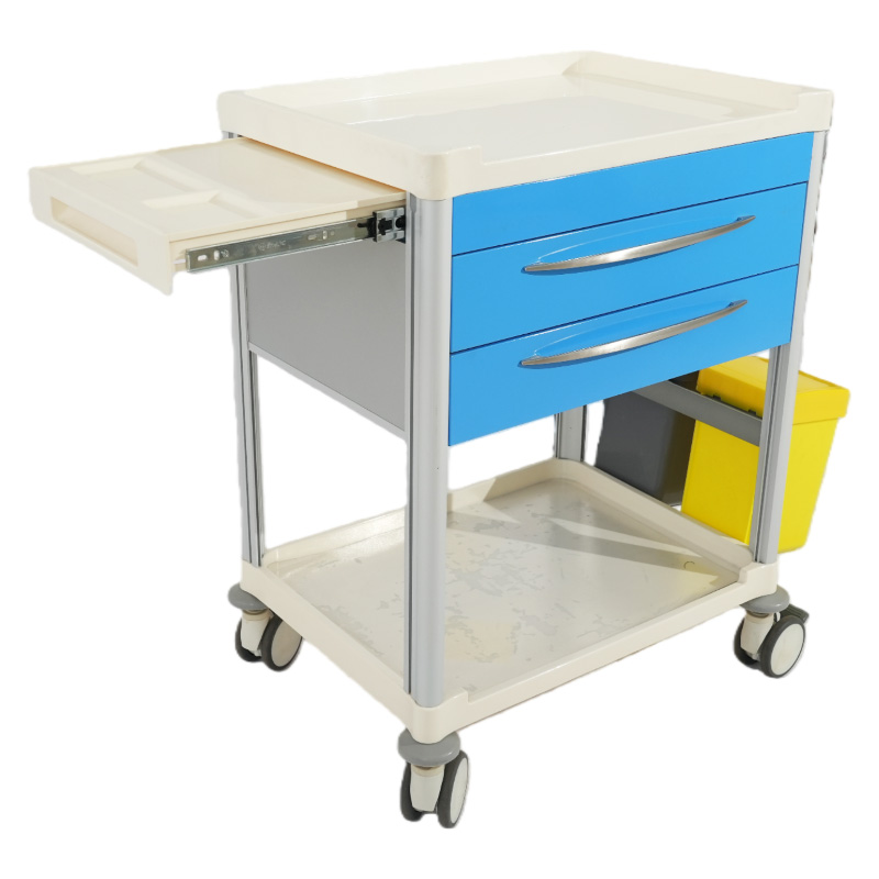 Two Drawer Blue Treatment Trolley