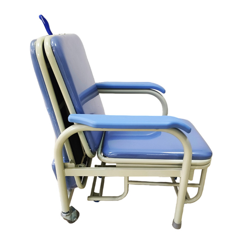 Blue Foldable Attendant Chair