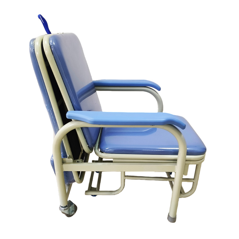 Blue Foldable Attendant Chair