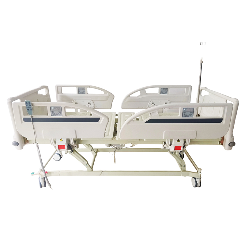 Three-Function Electic Hospital Bed With Blue Bedhead