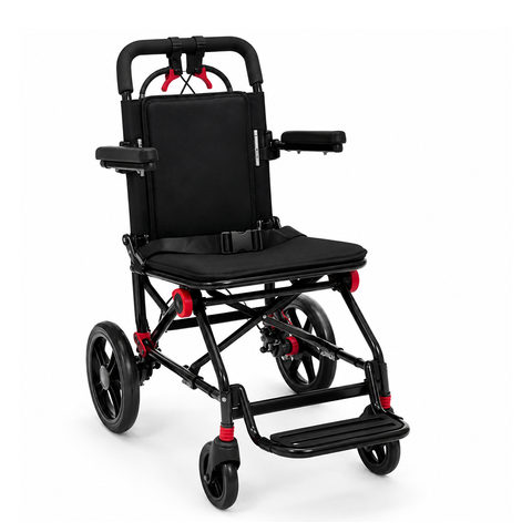 Steel Folding Travel Wheelchair