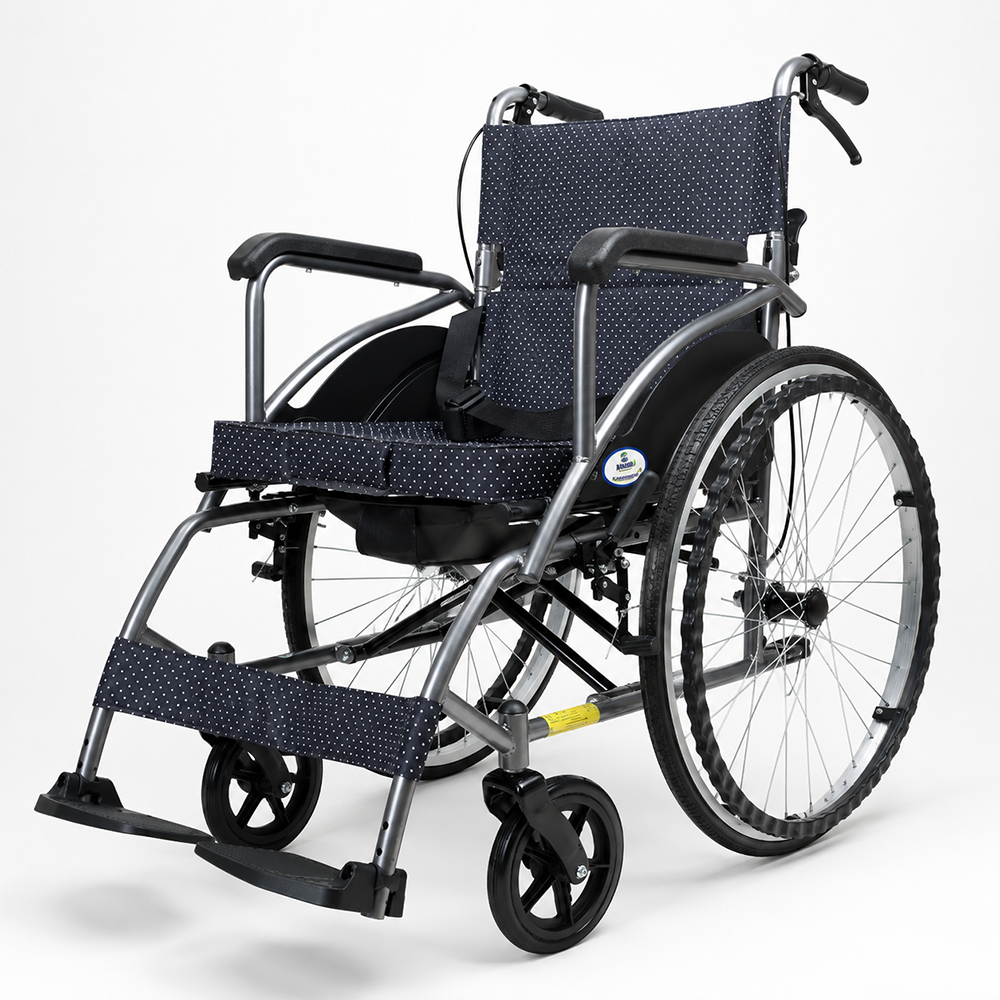 Folding Backrest Manual Wheelchair with Large Rear Wheels