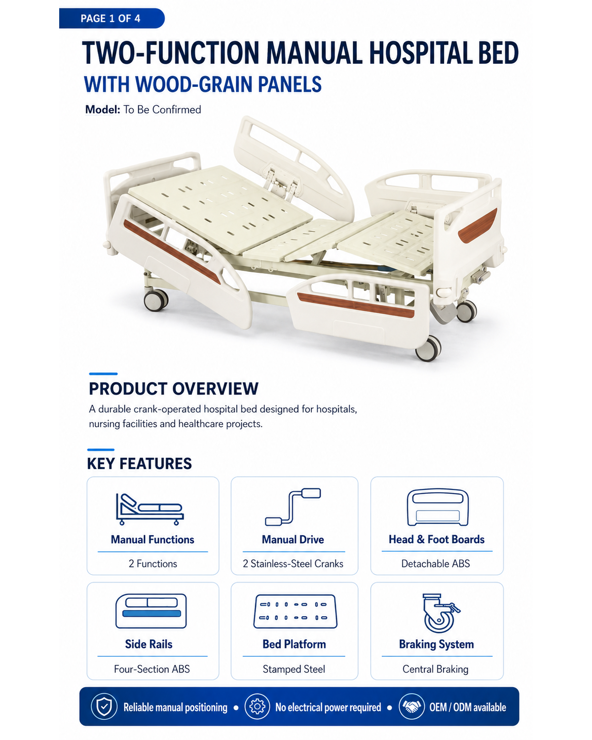 Detailed page introduction of the manual two-function wood-grain bed.png
