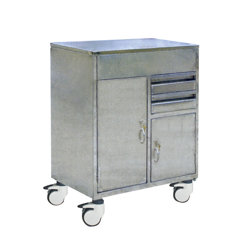Stainless Steel Double-Door Emergency Trolley