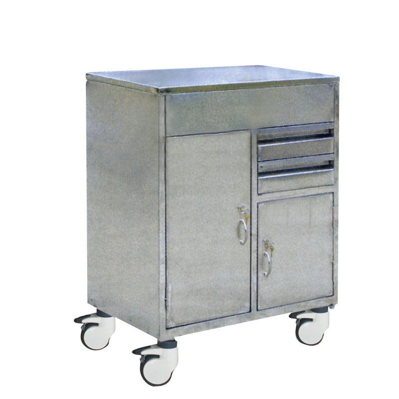 Stainless Steel Double-Door Emergency Trolley
