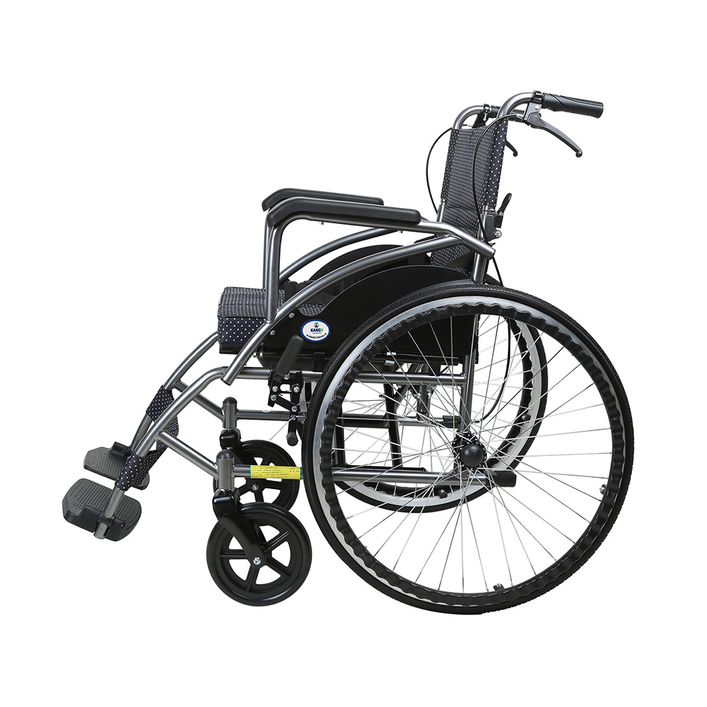 Folding Backrest Manual Wheelchair with Large Rear Wheels