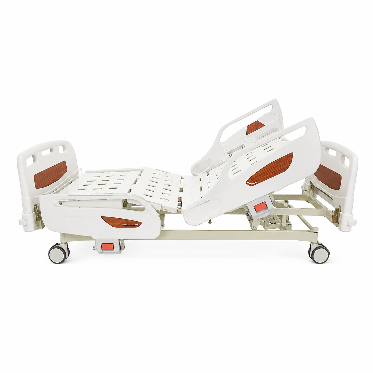 Three-Function Manual Bed With Abs Guardrails