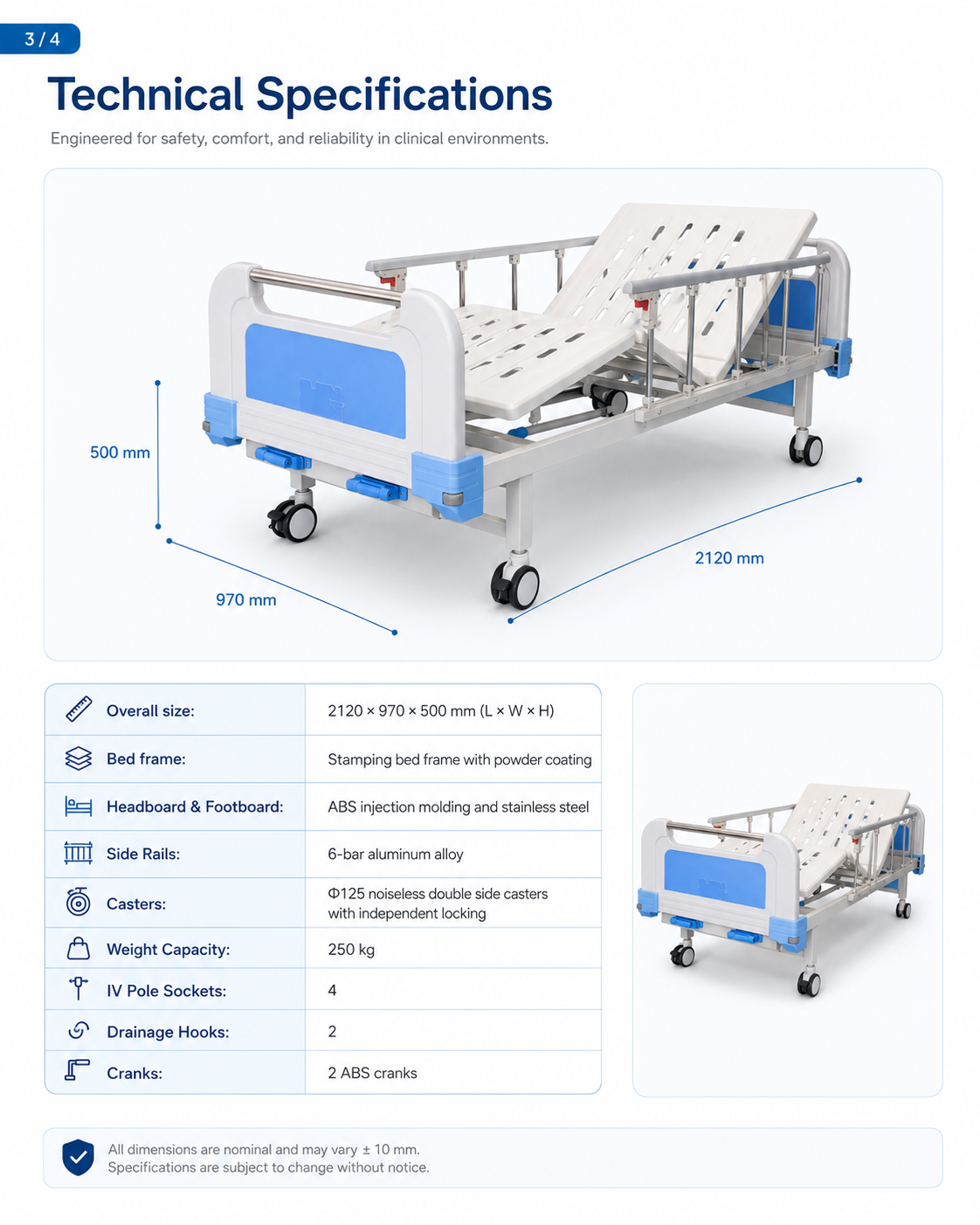 Detailed description of the composite headrest dual-function manual hospital bed mattress design (3).png
