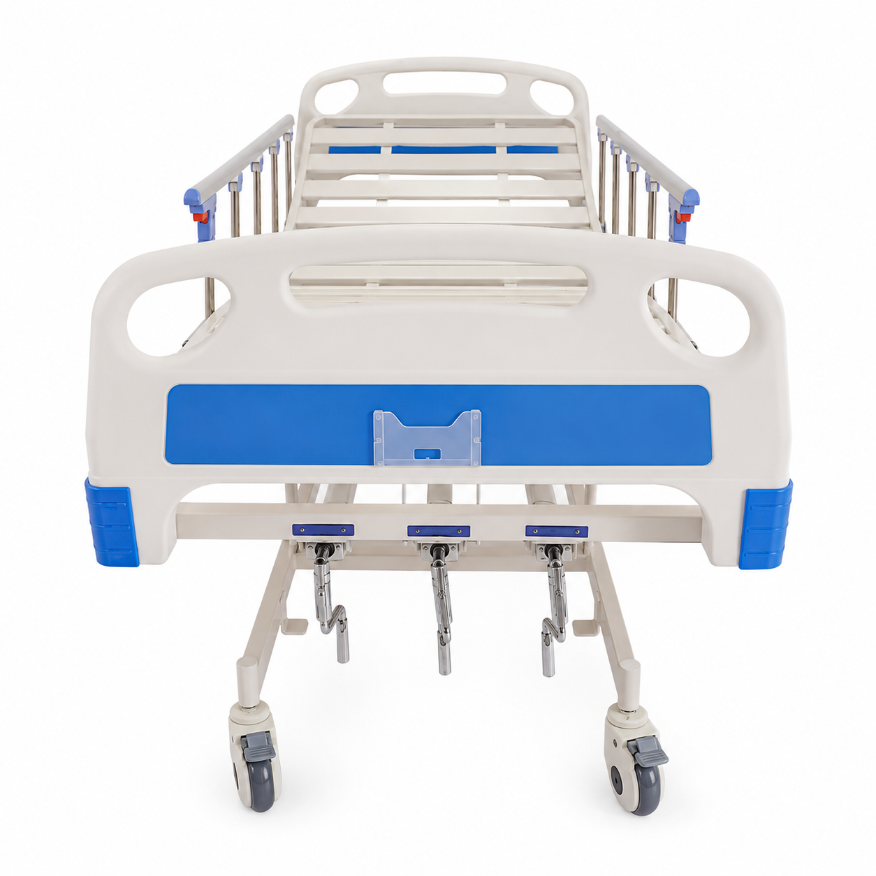 Three-Function Manual Bed With Aluminum Alloy Guardrails