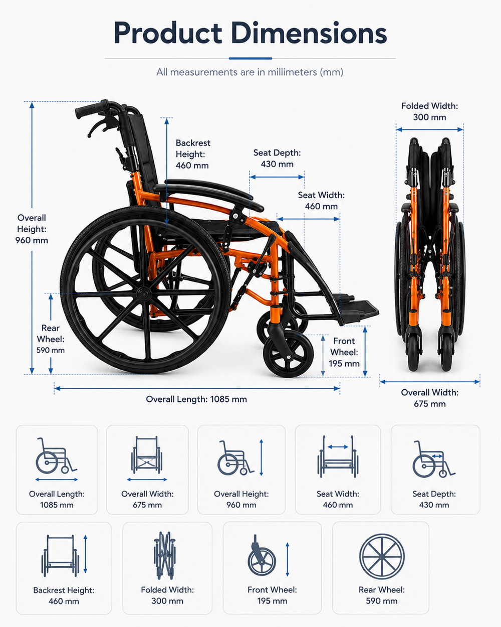Wheelchair details illustration(2)