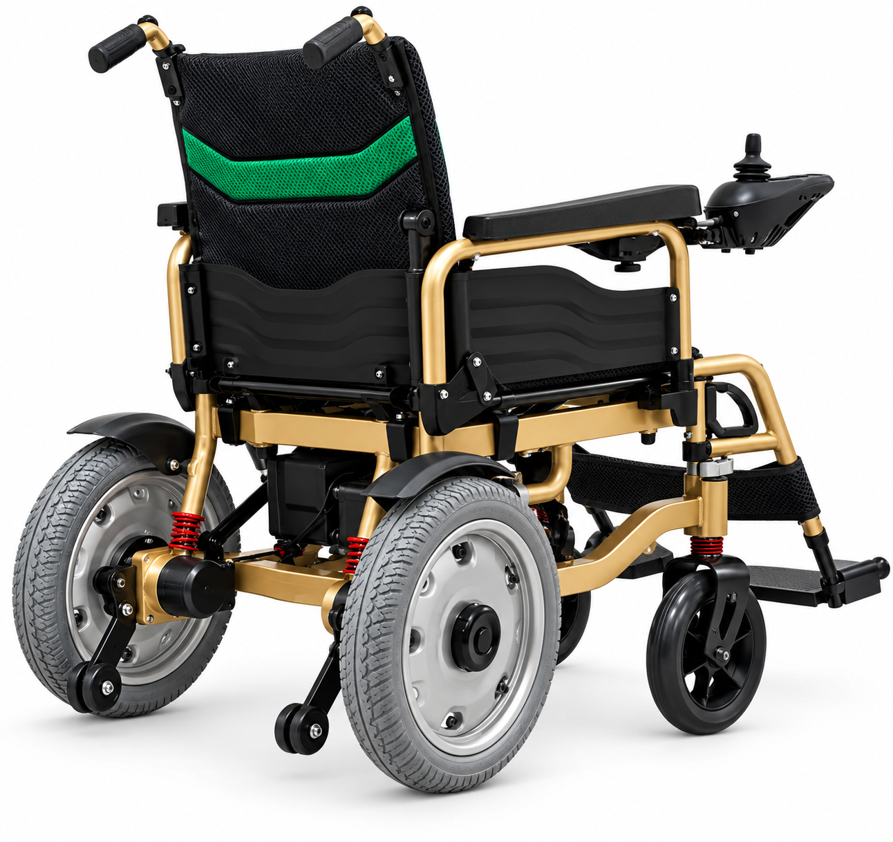 Steel Tube Electric Wheelchair with Foldable Frame