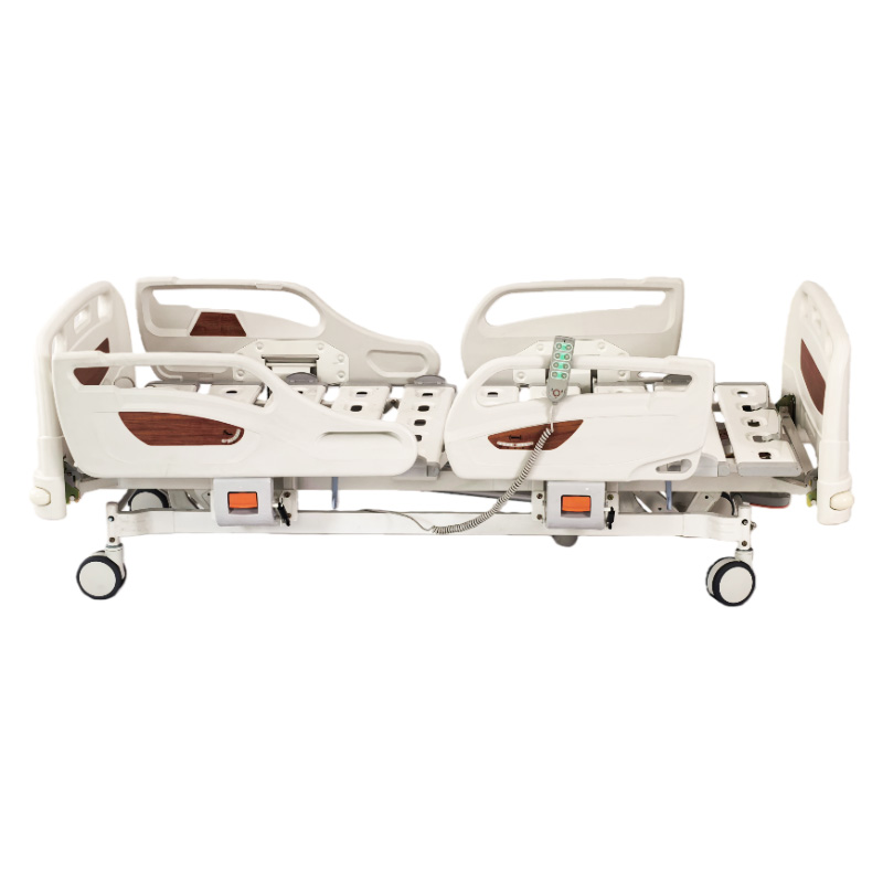 Five-Function Wood Grain Electric Hospital Bed