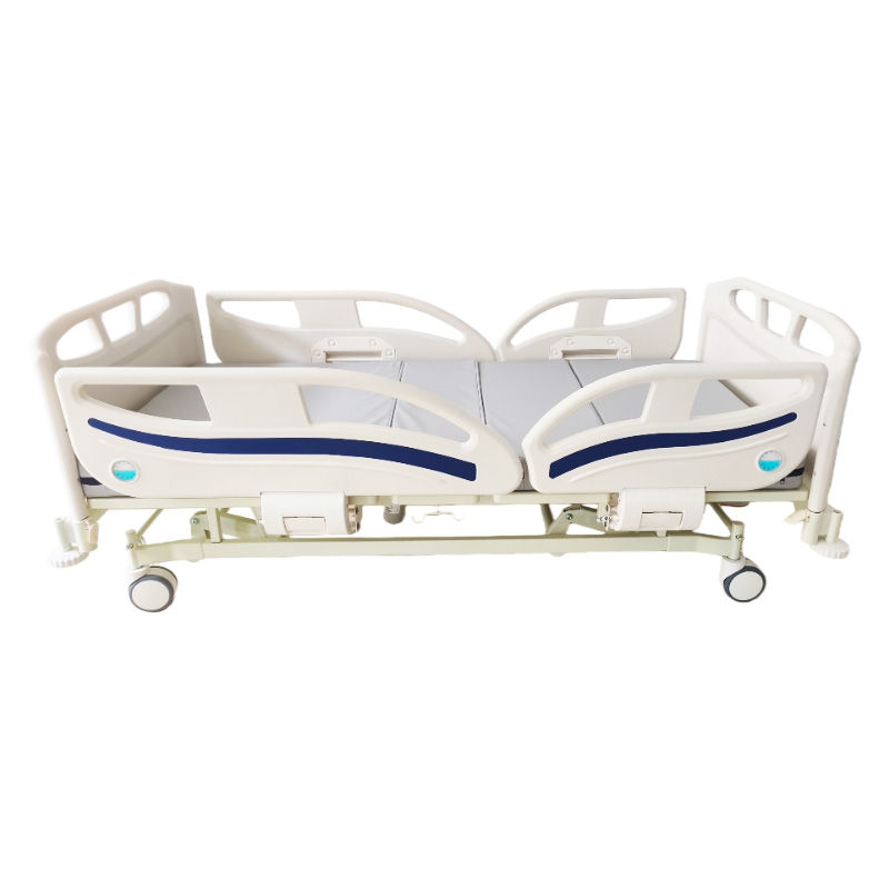 Three-Function Electic Hospital Bed With Grey Bedhead