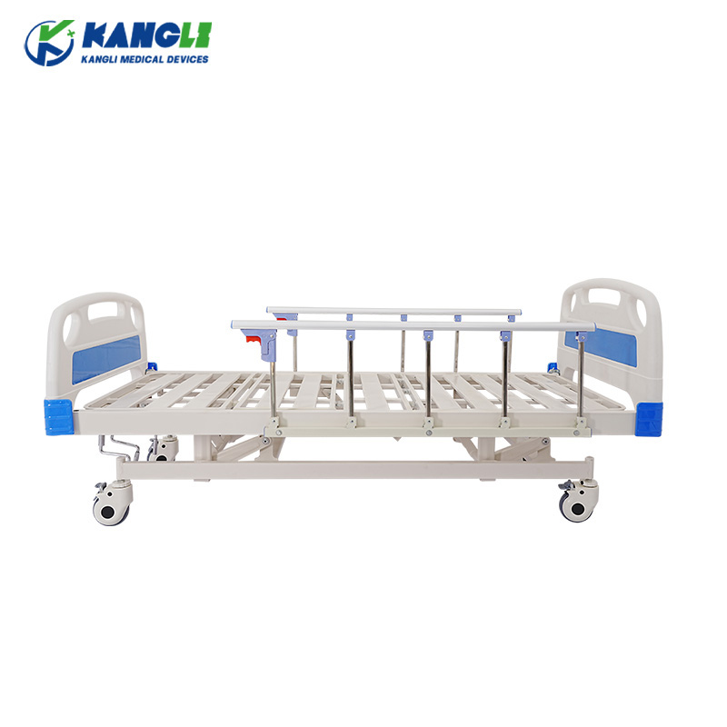 Three-Function Manual Bed With Aluminum Alloy Guardrails