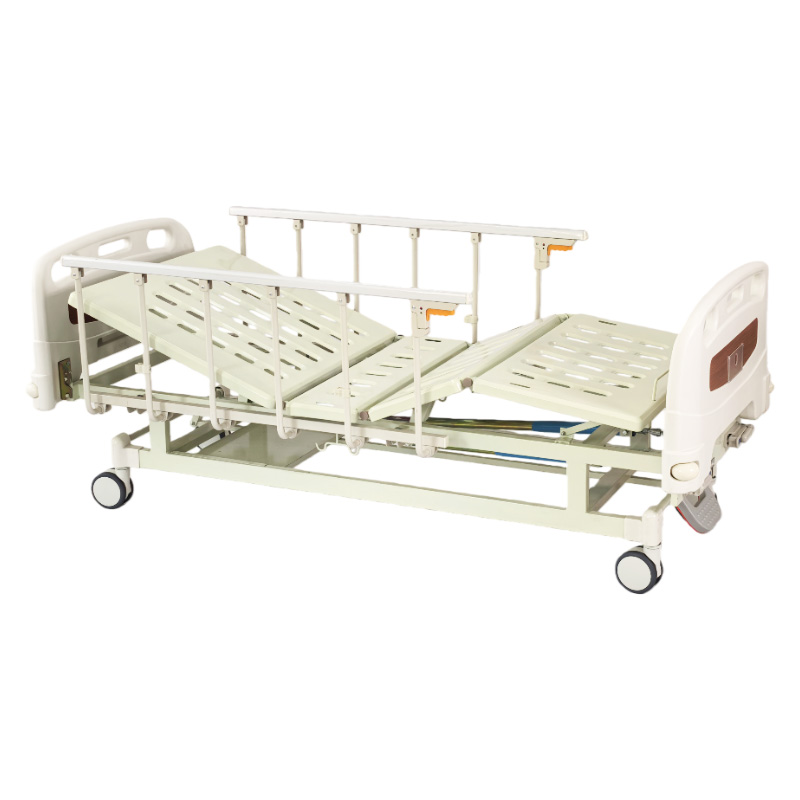 Integrated Stamping Two-Function Manual Hospital Bed With Center Brake