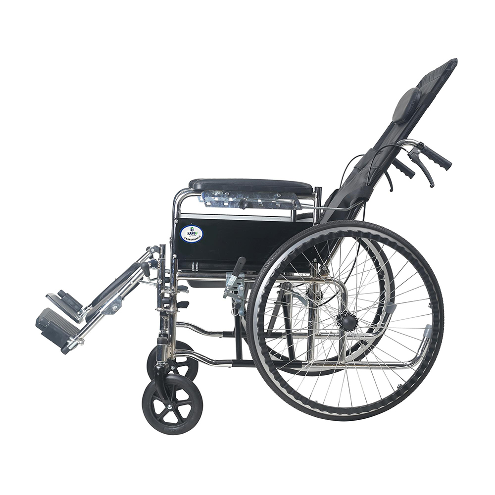 Chrome-Plated Full Reclining Wheelchair