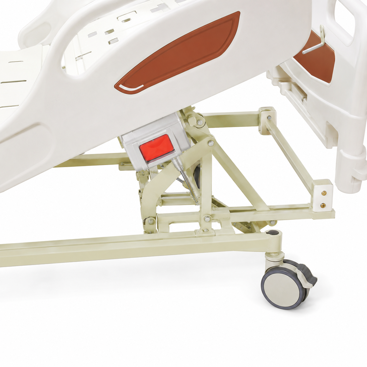 Three-Function Manual Bed With Abs Guardrails